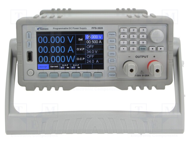 Power supply: programmable laboratory; Channels: 1; 0÷30VDC; 600W