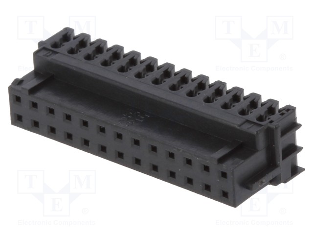 Plug; wire-board; female; DF11; 2mm; PIN: 26; IDC; for cable; tinned