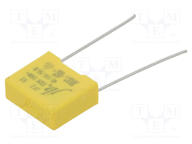 Capacitor: polypropylene; 3.3nF; Body dim: 13x11x5mm; THT; ±10%