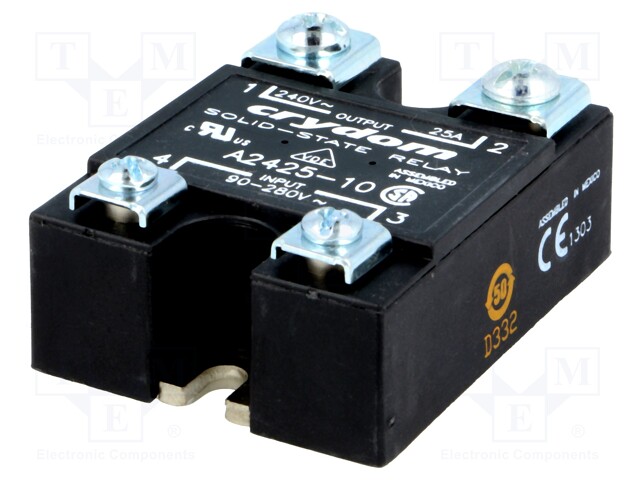 Relay: solid state; Ucntrl: 90÷280VAC; 25A; 24÷280VAC; -40÷80°C