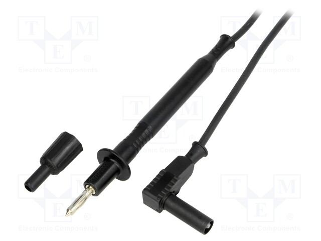 Test lead; 12A; probe tip,banana plug 4mm; with protection