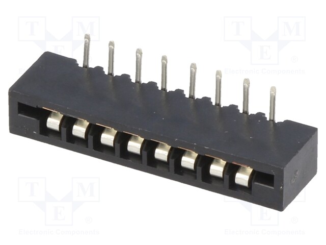 Connector: FFC (FPC); angled 90°; PIN: 8; NON-ZIF; THT; tinned; 20mΩ