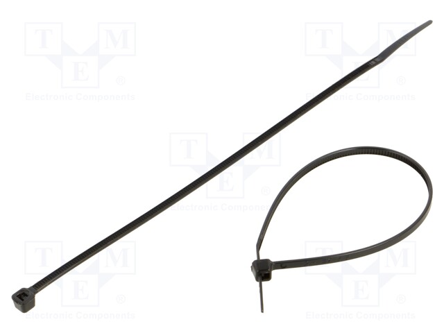 Cable tie; L: 160mm; W: 4.8mm; polyamide; 220N; black; 100pcs.