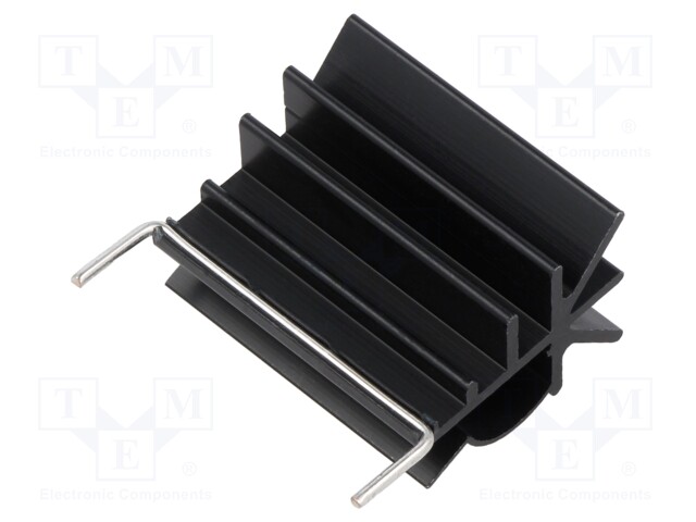 Heatsink: extruded; TO220; black; L: 35mm; W: 20mm; H: 28mm; 11K/W