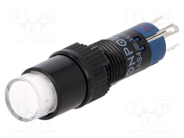 Switch: push-button; Pos: 2; SPDT; 0.5A/250VAC; 1A/24VDC; white