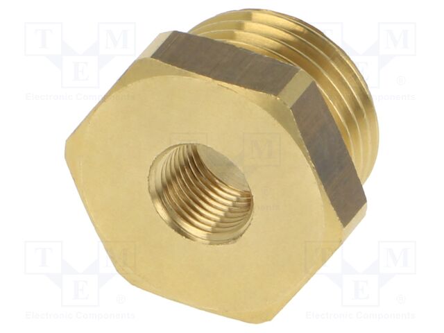 Brass; Mount.elem: thread adapter; Int.thread: G 1/8"