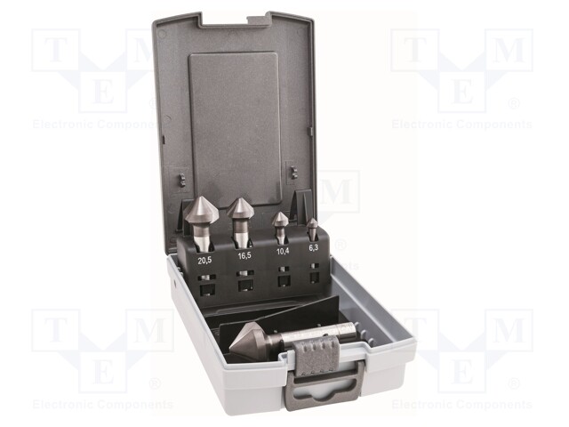 Countersink; high speed steel cobalt HSS-Co; 5pcs.