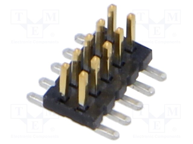 Connector: pin strips; male; PIN: 10; 1.27mm; gold flash; SMT