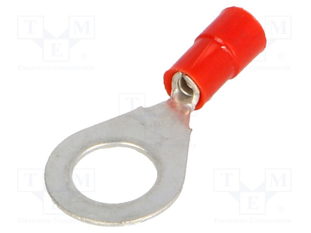 Ring terminal; M8; Ø: 8.3mm; 0.25÷1.5mm2; crimped; for cable; red