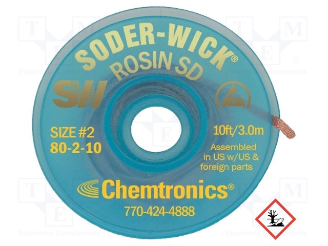 Tape: desoldering; rosin,No Clean; W: 1.5mm; L: 3m