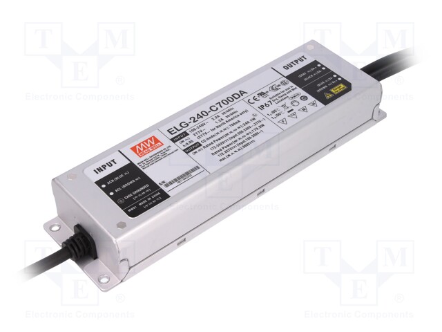 Power supply: switched-mode; Communication: DALI; LED; 240W; 700mA