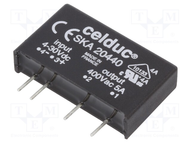 Relay: solid state; SPST-NO; Ucntrl: 4÷30VDC; 5A; 12÷460VAC