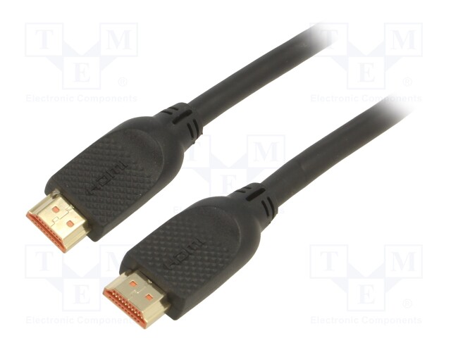 Cable; HDMI 2.0; HDMI plug,both sides; PVC; 3m; black; 32AWG