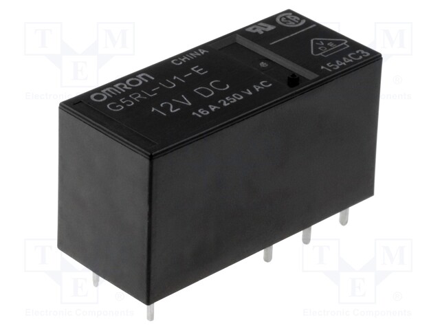 Relay: electromagnetic; SPST; Ucoil: 5VDC; 16A/250VAC; 16A/24VDC
