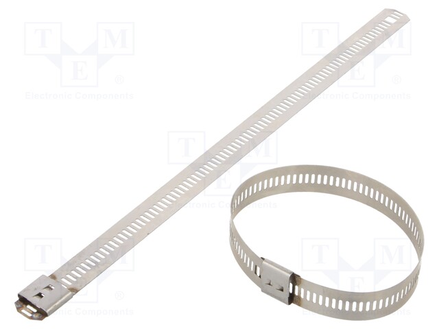 Cable tie; L: 200mm; W: 12mm; acid resistant steel AISI 316; 1112N