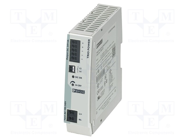 Power supply: switched-mode; Mounting: DIN; IP20