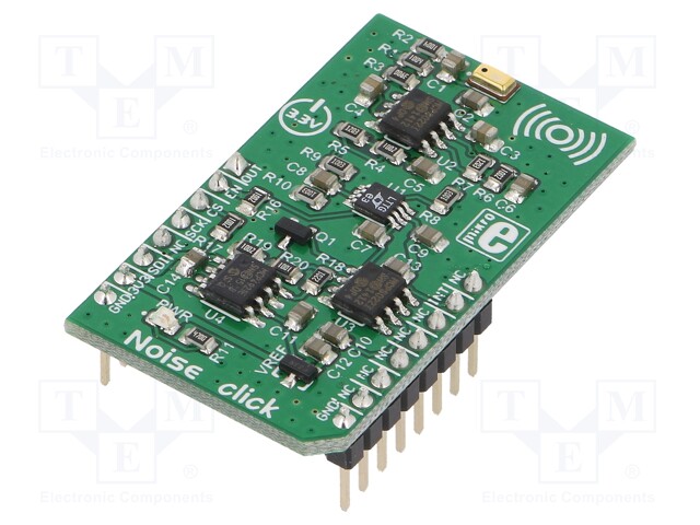 Click board; microphone; SPI; MCP4921; mikroBUS connector; 3.3VDC