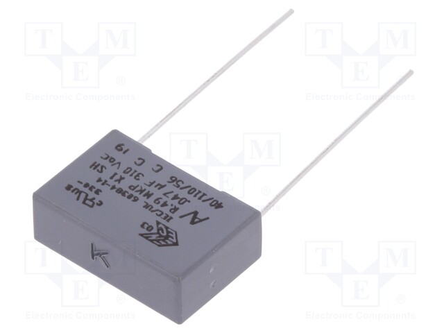 Capacitor: polypropylene; 0.047uF; 310VDC; 15mm; ±10%; -40÷110°C