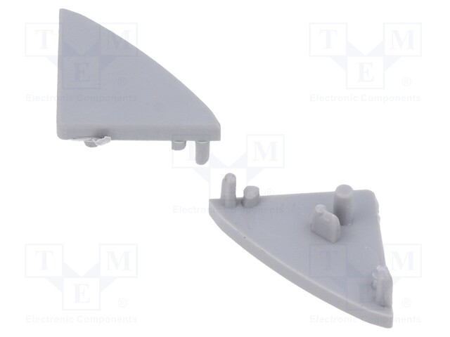 Cap for LED profiles; silver; 10pcs.