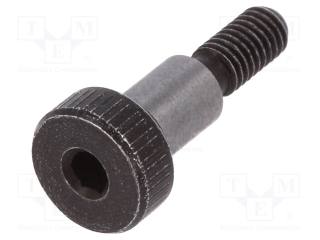 Shoulder screw; Mat: steel; Thread len: 7mm; Thread: M3; Cut: imbus