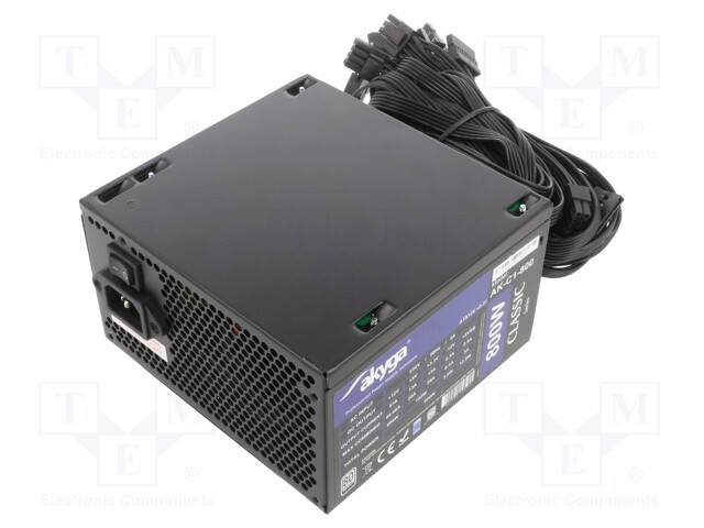 Power supply: computer; ATX; 800W; 3.3/5/12V; Features: fan 12cm