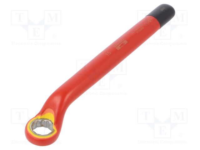 Key; insulated,box; 15mm; IEC 60900,VDE; tool steel; 1kV; 195mm