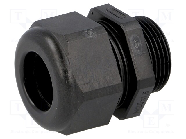 Cable gland; M25; IP68; Mat: polyamide; black; UL94V-0