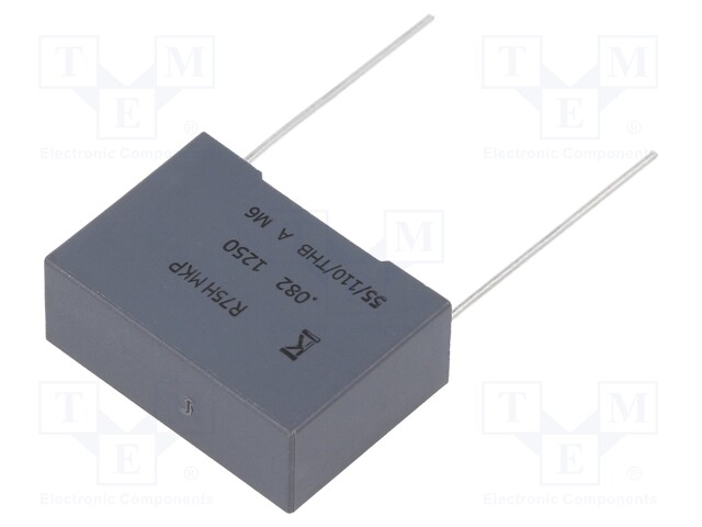 Capacitor: polypropylene; 82nF; 22.5mm; ±5%; 26.5x10x18.5mm