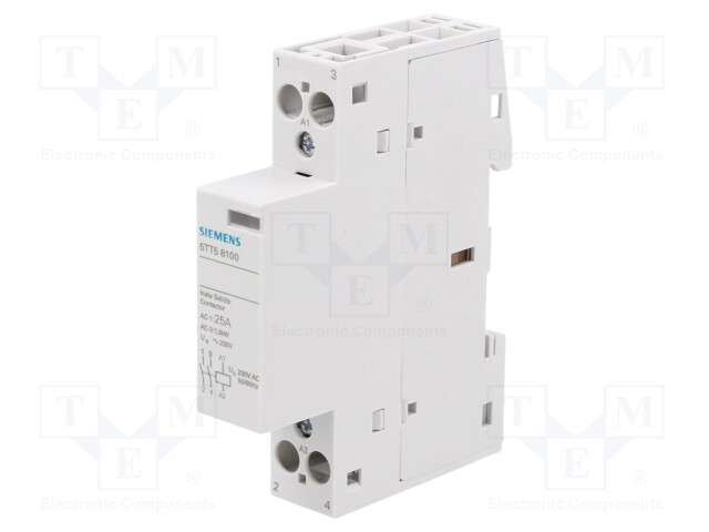 Contactor: 2-pole installation; 25A; 230VAC; NO x2