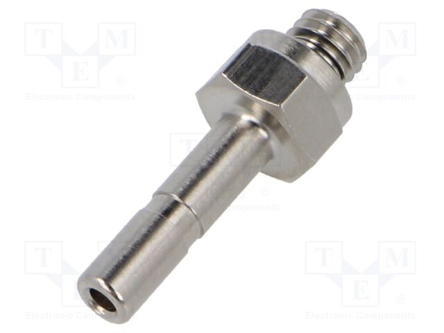 Metal connector; threaded,plug-in; M5; -0.99÷20bar; 4mm