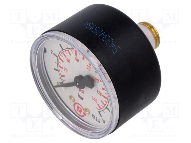 Manometer; 0÷10bar; 50mm; non-aggressive liquids,inert gases