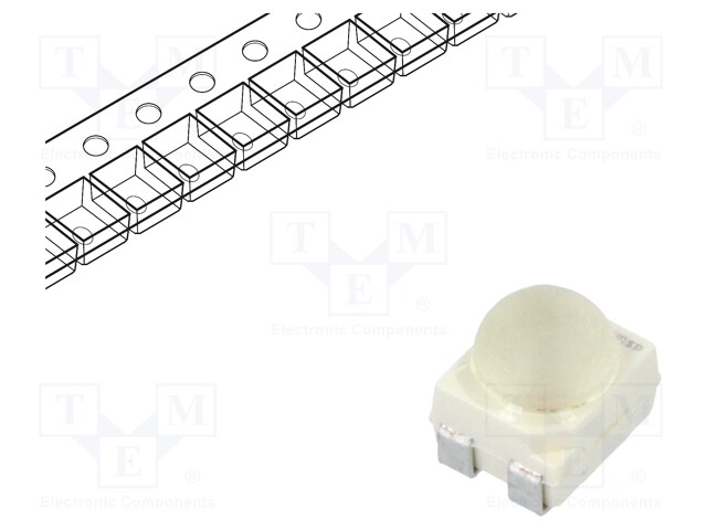 LED; SMD; 3528,PLCC4; yellow; 5600÷14000mcd; 3.4x3x3.5mm; 60°; 70mA