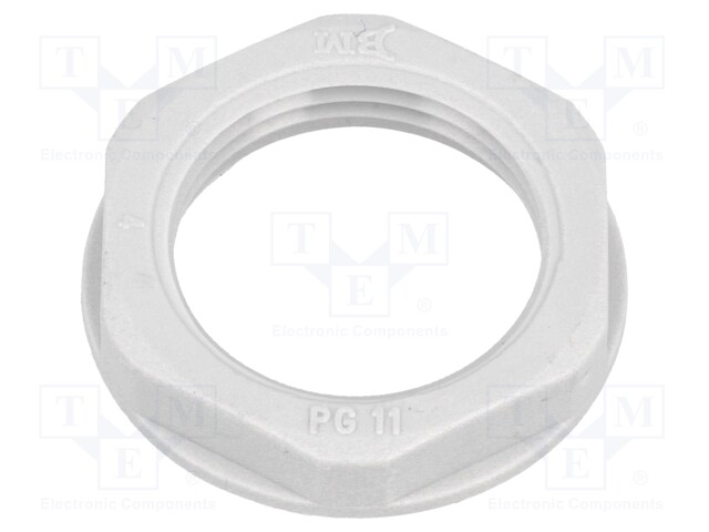 Nut; PG11; polyamide; 24mm; grey