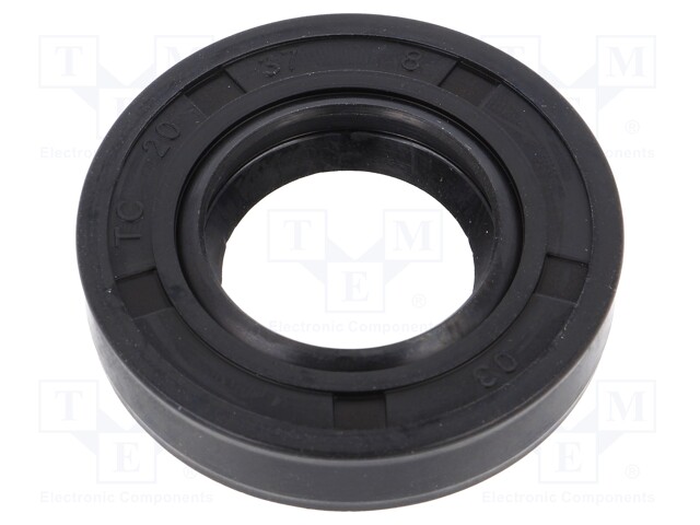 Oil seal; NBR; D: 8mm; -40÷100°C; Shore hardness: 70; Øhole: 37mm