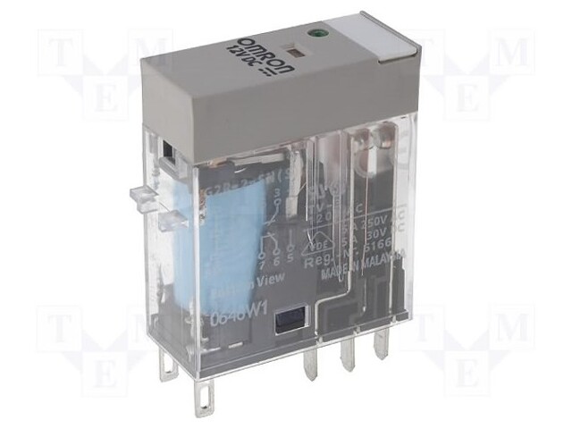 Relay: electromagnetic; DPDT; Ucoil: 48VDC; 5A/250VAC; 5A/30VDC