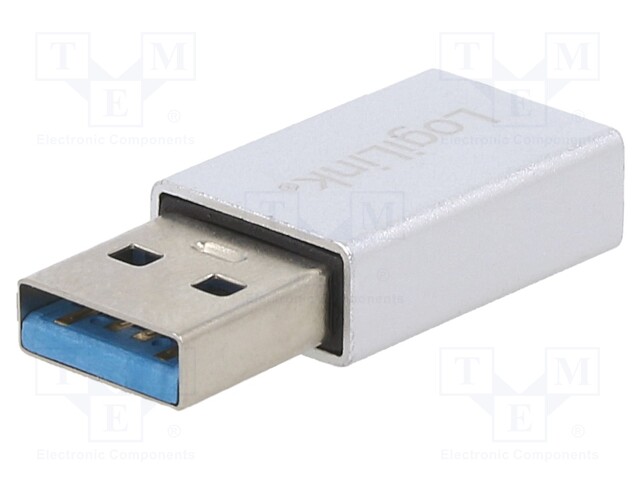 Adapter; USB 3.2; USB A plug,USB C socket; Enclos.mat: aluminium