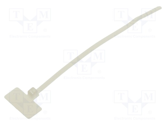 Cable tie; with label; L: 109mm; W: 2.5mm; polyamide; 80N; natural