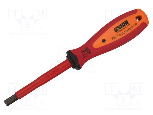 Screwdriver; insulated; hex key; HEX 8mm; 1kVAC