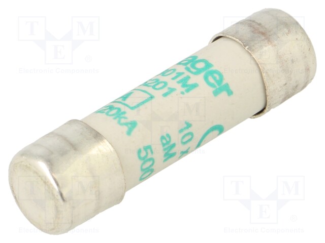 Fuse: fuse; aM,time-lag; 1A; 500VAC; cylindrical,industrial