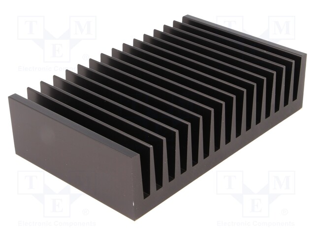 Heatsink: extruded; grilled; black; L: 100mm; W: 160mm; H: 40mm