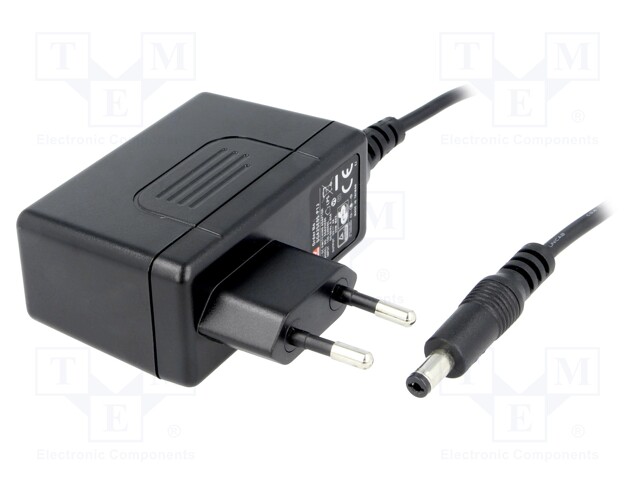 Power supply: switched-mode; 15VDC; 1.66A; Out: 5,5/2,1; 25W; 87%