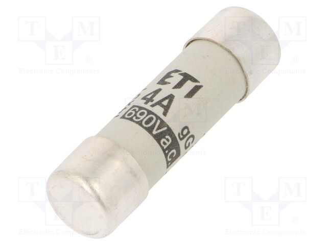 Fuse: fuse; gG; 4A; 690VAC; cylindrical,industrial; 14x51mm