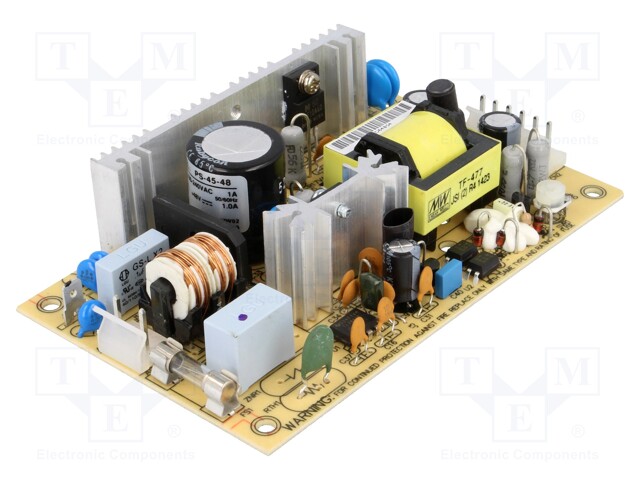 Power supply: switched-mode; 48W; 127÷370VDC; 90÷264VAC; OUT: 1