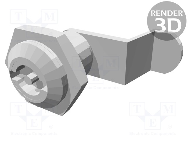 Lock; zinc alloy; 35mm; nickel; Actuator material: steel