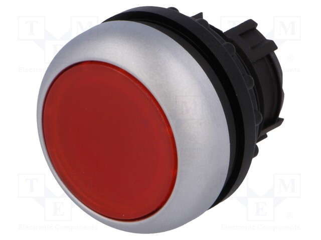 Switch: push-button; Stabl.pos: 1; 22mm; red; IP67; Pushbutton: flat