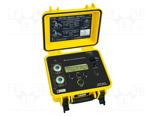 Meter: ratiometer; USB; Conform to: EN61010 50VCAT IV; 3.7kg