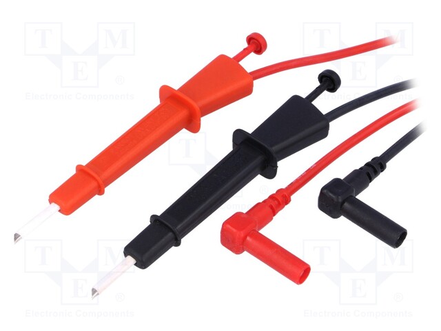 Test lead; silicone; 1m; red and black; 2x test lead; 600V