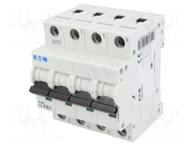 Circuit breaker; 400VAC; Inom: 16A; Poles: 3+N; DIN; Charact: C; 6kA