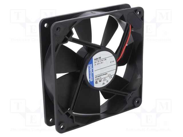 Fan: DC; axial; 119x119x25mm; 139m3/h; 38dBA; ball bearing