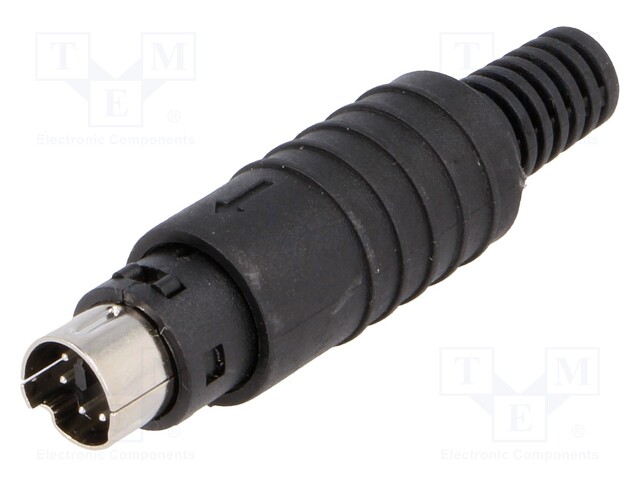 Plug; DIN mini; male; PIN: 6; soldering; for cable